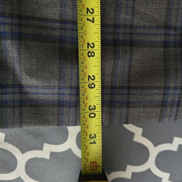 Enzo Tovare Blazer Mens 46R Gray Blue Plaid Brit AMF Jacket Wool Two Button - Picture 16 of 16